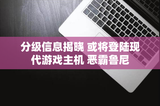 分级信息揭晓 或将登陆现代游戏主机 恶霸鲁尼