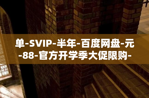 单-SVIP-半年-百度网盘-元-88-官方开学季大促限购-1