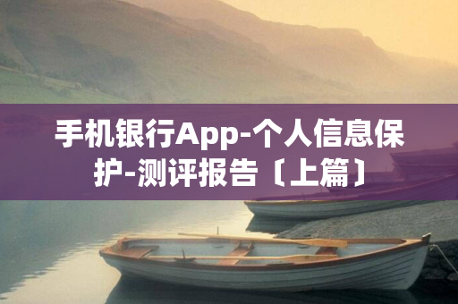 手机银行App-个人信息保护-测评报告〔上篇〕