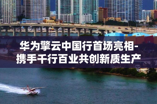 华为擎云中国行首场亮相-携手千行百业共创新质生产力-2024-数博会